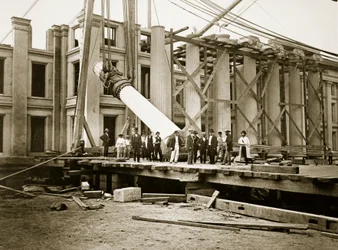 Bouw van de zuidvleugel, ministerie van Financiën, Washington, D.C., 1861